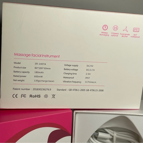 Massage facial instrument Wireless Recharging BORN FOR BEAUTY PINK color - Picture 12 of 16
